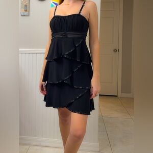 “deb” y2k ruffle dress 🖤